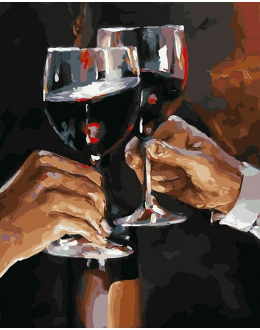 Картина по номерам Два бокала с вином 40х50 см Art Hobby Home