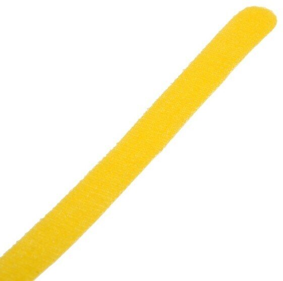 Стяжки-липучки для проводов 150Х10Х1,5 мм тундра, цвет желтый, 10 шт. - фотография № 5