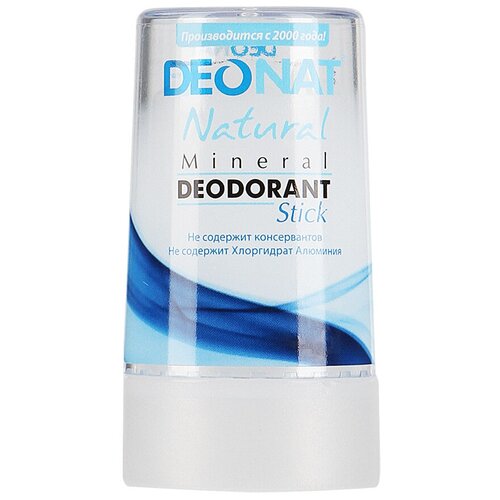 DEONAT Дезодорант Natural, кристалл (минерал), тубус, 40 мл, 40 г deonat дезодорант mangosteen кристалл минерал 60 г