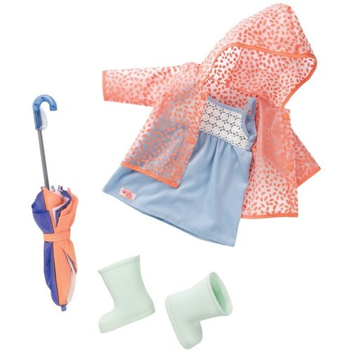 Комплект одежды ДеЛюкс Our generation «Дождливый день» с зонтиком и резиновыми сапогами 11590-15