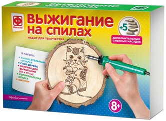 Фантазёр Набор для выжигания Выжигание на спилах. Игривый котенок