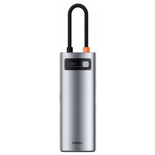 Хаб Baseus Metal Gleam Series 7-in-1 Multifunctional Type-C HUB Docking Station Gray WKWG020113 916000₽