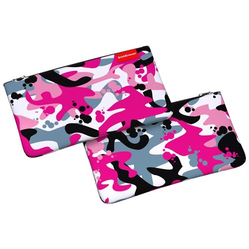 Пенал конверт ErichKrause Light 220x120мм Pink Camo