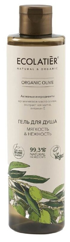 Гель для душа Ecolatier Organic Olive Мягкость & Нежностьолива и кокос, 350 мл, 360 г