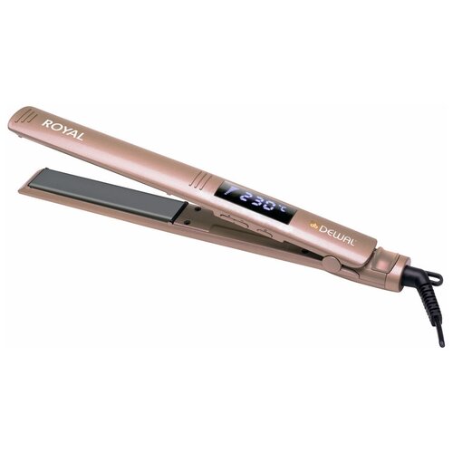 Щипцы для выпрямления волос Royal, с терморегулятором, титаново-турмалиновое покрытие, 24x120 мм, 60 Вт
