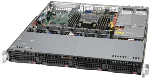 Серверная платформа Supermicro SuperServer 1U 510P-MR no CPU(1)3rd Gen Xeon Scalable/TDP 220W/ no DIMM(8)/SATARAID HDD(4)LFF /2x1GbE/1xFHHL, M2/400W