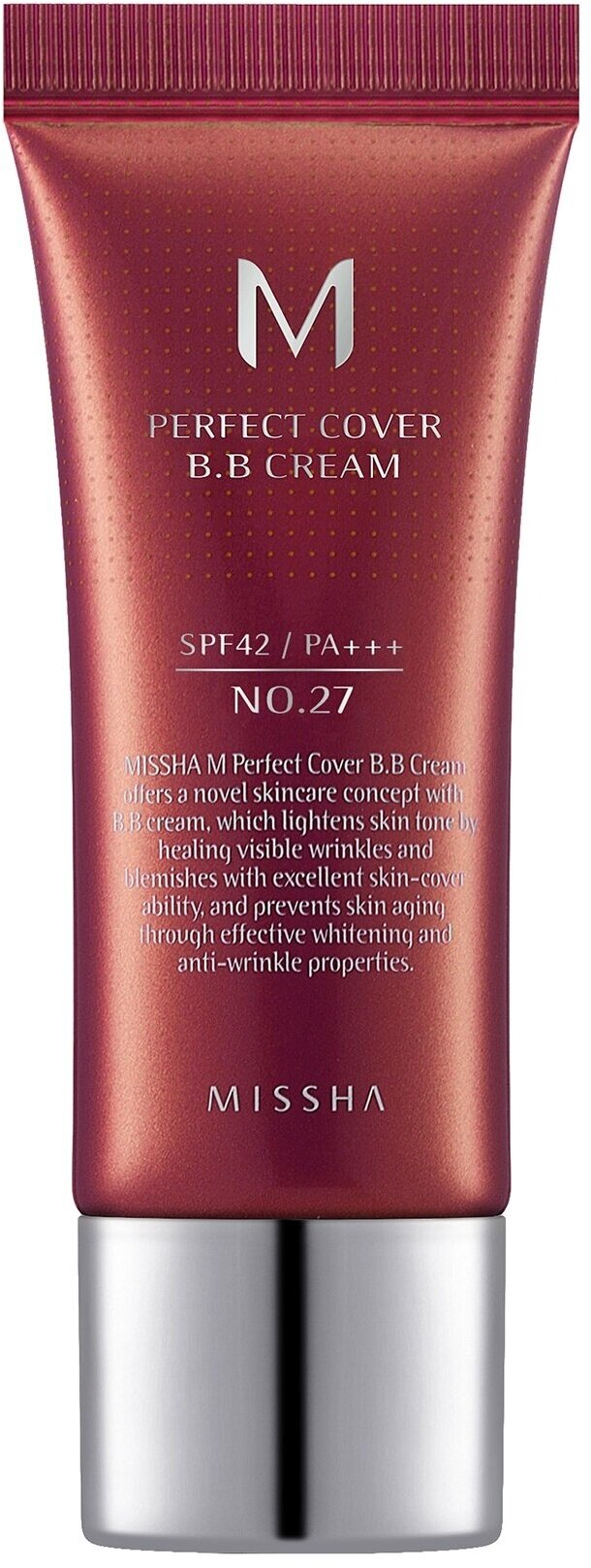 BB-крем для лица с матовым покрытием Missha М Perfect Cover BB Cream SPF42/PA+++ 20 мл .