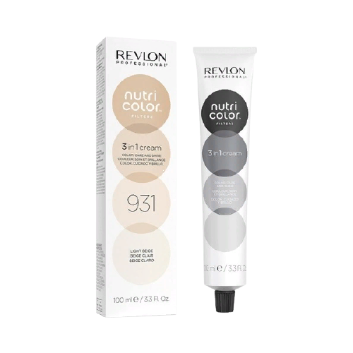 Revlon Professional Краситель прямого действия Nutri Color Filters 3 In 1 Cream, 931 light beige, 100 мл, 122 г revlon professional краситель прямого действия nutri color filters 3 in 1 cream 600 red 100 мл