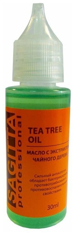 SAGITTA, TEA TREE OIL - Масло для ногтей и кутикулы с экстрактом чайного дерева 30 мл.