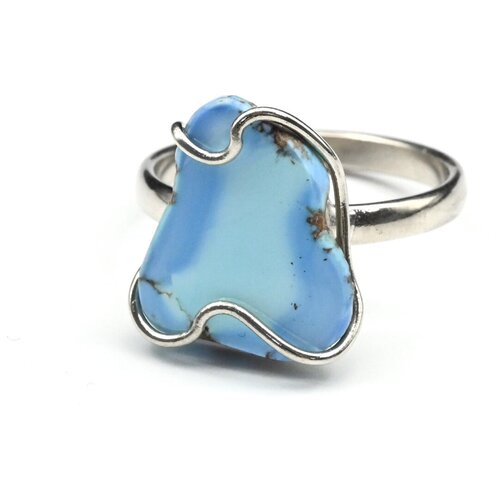 фото Кольцо радуга камня, бирюза, размер 17, бирюзовый
