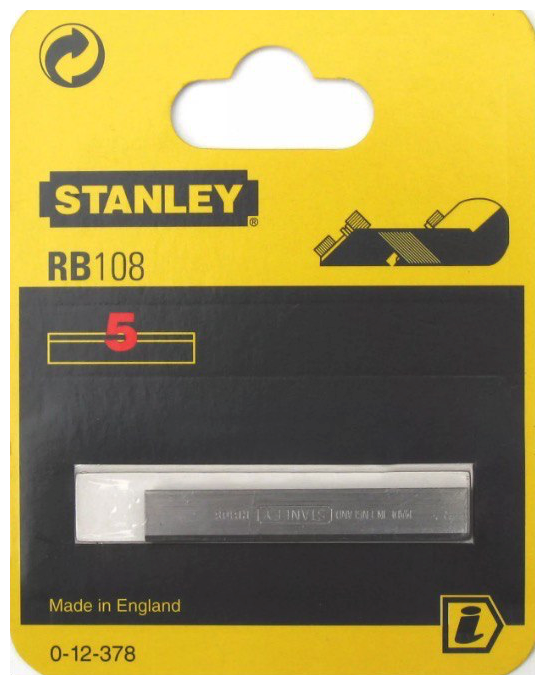 Нож RB108 для рубанка торцевого RB10 STANLEY 0-12-378, 50 мм, х 5 шт