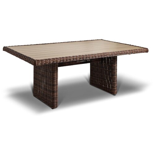 фото Бергамо, плетеный обеденный стол, коричневый 4sis