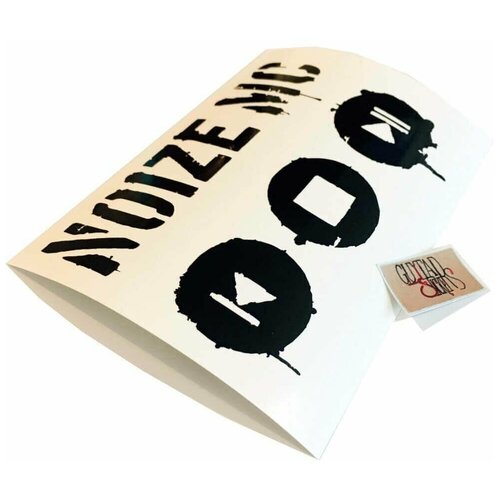 наклейка виниловая на гитару b c rich черная Виниловая наклейка на гитару Noize MC, черная