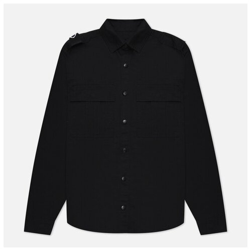 Мужская рубашка MA.Strum Full Placket Overshirt чёрный, Размер M