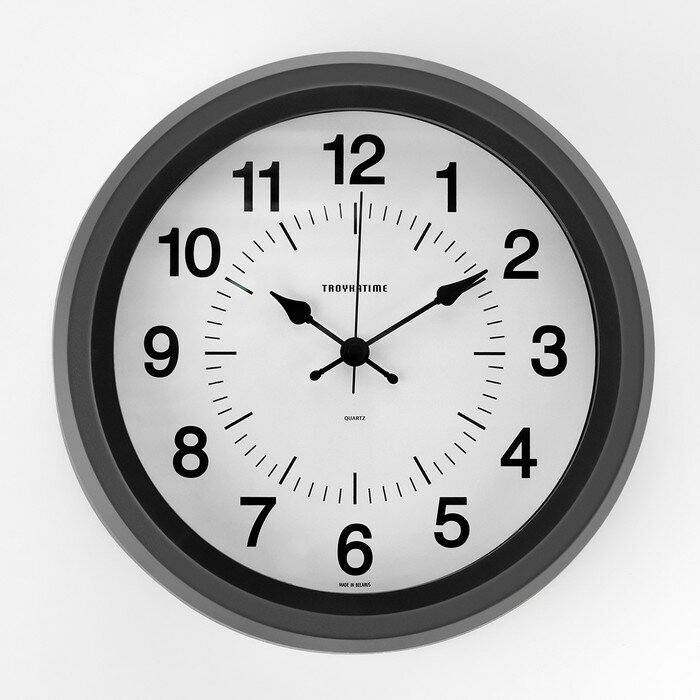 Часы настенные, серия: Классика, d-25 см, черные 9601753