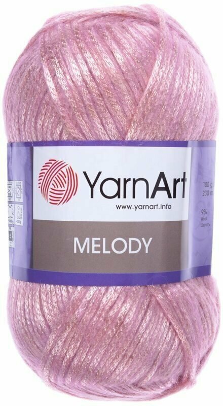 Пряжа YarnArt Melody 100г, 230м (ЯрнАрт Мелоди) Нитки для вязания, 9% шерсть, 21% акрил, 70% полиамид, цвет 897 розовый, 1шт