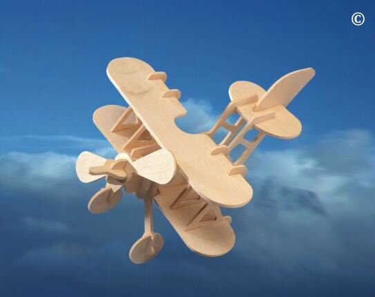 Сборная деревянная модель Wooden Toys Аэроплан - фото №4