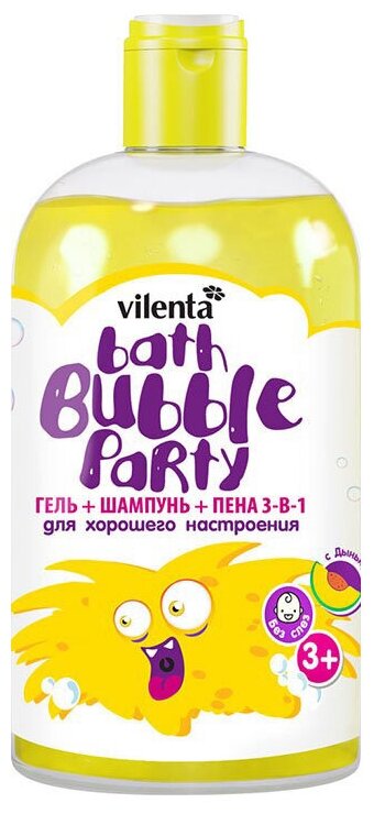 Vilenta Гель+Шампунь+Пена 3-в-1 Bath Bubble Party Для хорошего настроения, 400 мл