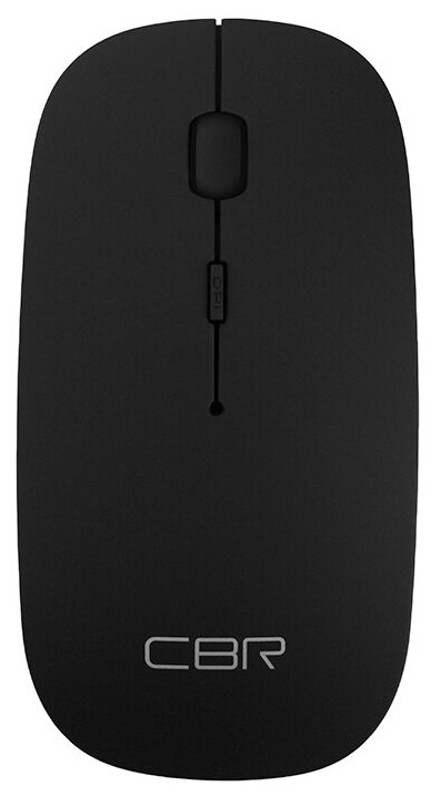 Мышь беспроводная CBR CM 550R Black, оптическая, 2,4 ГГц, на аккумуляторах, 800/1200/1600 dpi, 3 кнопки,"soft touch", чёрный