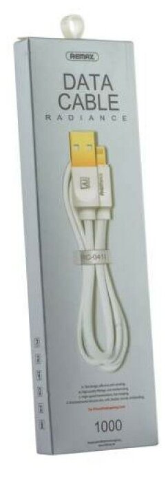 Кабель USB - Apple lightning Remax RC-041i Radiance для Apple iPhone 5 100см (white)