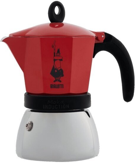 Кофеварка гейзерная Bialetti Moka Induzione rossa, 6 п.