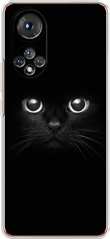 Силиконовый чехол "Взгляд черной кошки" на Huawei Nova 9 / Хуавей Нова 9