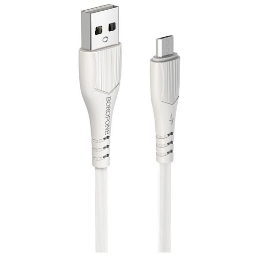 Кабель Borofone USB - microUSB (BX37), 1 м, 1 шт., white кабель borofone bx34 advantage for micro usb red