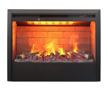 Электрокамин Real Flame Corsica Lux 26 WT-619G/659G с очагом 3D Helios 26 (беленый дуб / золотистый) - фотография № 7