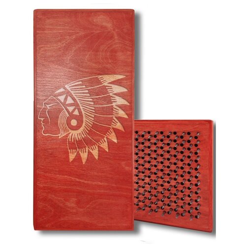 фото Доска садху с динамическими гвоздями, индеец - 340 шаг 10мм красная goodwood