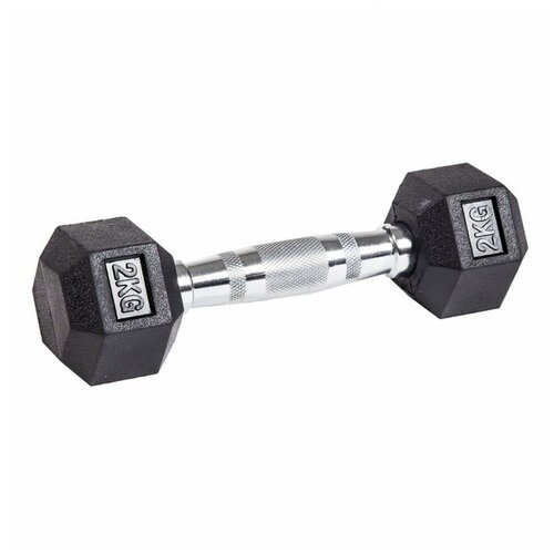 фото Гантели гексагональные обрезиненные fitnessport 4 кг (2x2 кг)