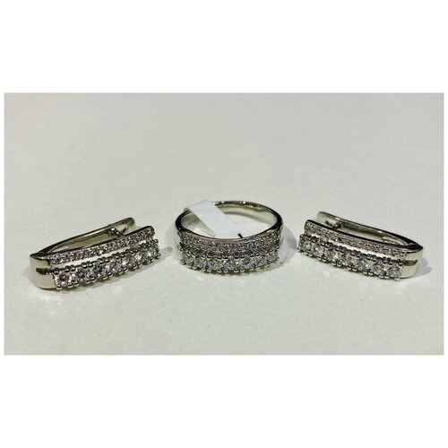 Комплект серьги и кольцо Ledy Silver type 4