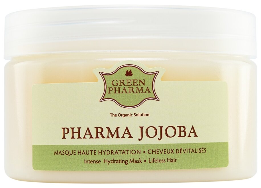 Greenpharma, Фармажожоба. Экспресс-маска высокой степени увлажнения с маслом жожоба, 75% экстракта анжелики (банка 250 мл)