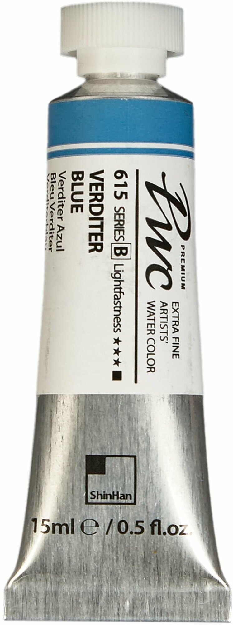 Краска акварельная ShinHan PWC туба 15мл №615 синий вердитер