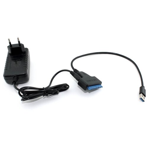 Кабель-переходник для HDD SATA USB 3.0 с доп. питанием переходник sata usb 3 0 для hdd 2 5 3 5 и ssd c дополнительным питанием chip578