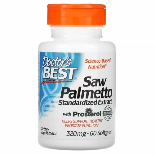 Doctor's Best, Saw Palmetto with Prosterol, сереноя с простеролом, 320 мг, 60 капсул