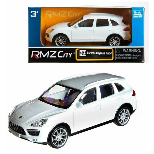 Машинка металлическая Uni-Fortune RMZ City 1:43 Porsche Cayenne Turbo , без механизмов, цвет белый, 12,5 x 5,6 x 5,9 см