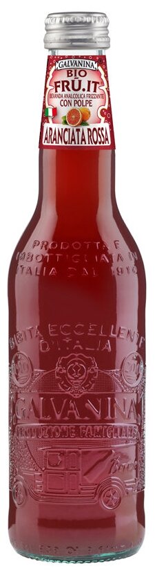 Напиток Galvanina BIO "Arancata rossa" (красный апельсин), 355мл стекло, 1шт.