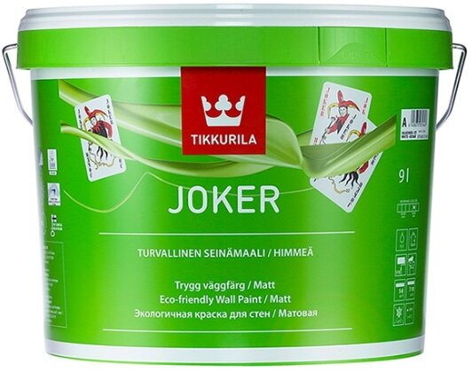 Tikkurila Joker Экологичная краска интерьерная (под колеровку, матовая, база C, 2,7 л)