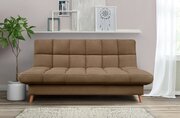 Стоун - прямой раскладной диван кровать (коричневый) Стоун с ящиком для хранения, без подлокотников, механизм клик-кляк, 200х93х99 см