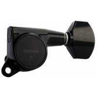 Gotoh SG381-MG-07-B-(L6) колки локовые, автозажим, 6 в линию, черный schaller style