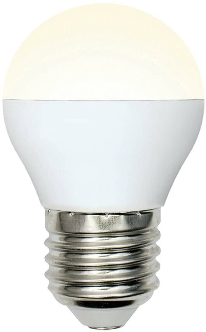 Uniel Лампа светодиодная (UL-00002377) Uniel E27 6W 3000K матовая LED-G45-6W/WW/E27/FR/MB PLM11WH
