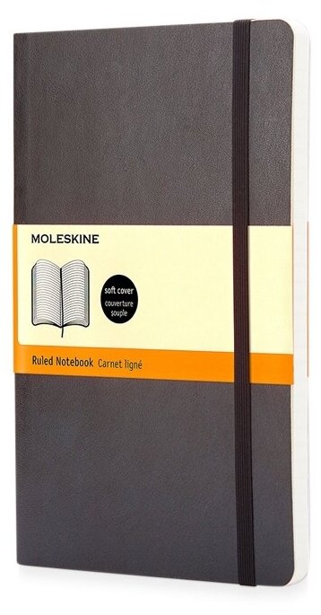 Записная книжка Moleskine Classic Soft (в линейку), Large (13х21см), черный