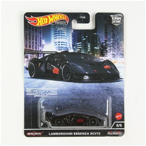  Модель коллекционная Hot Wheels Lamborghini Essenza SCV12 Black Exotic Envy 0/5 Car Culture Chase