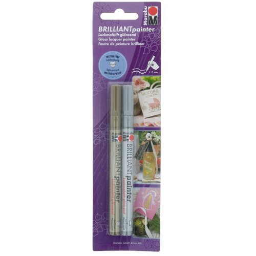 Marabu Набор универсальных маркеров GoldSilver 1-2 мм 2 шт 12100080 золотосеребро 1982₽