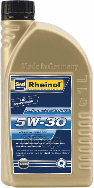 SWD Rheinol Swd Rheinol Primus Gf5 Plus 5W30 1Л