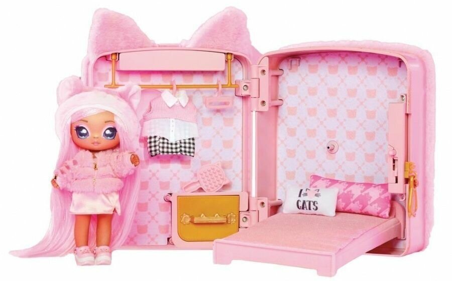 Na! Na! Na! Surprise 3in1 Bedroom Series Playset Pink Kitty