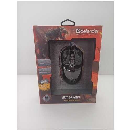 Игровая проводная Мышь Defender SKY DRAGON мышь defender sky dragon gm 090l 52090