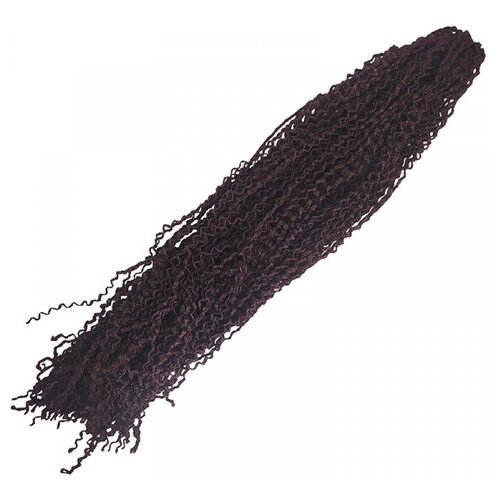 Канекалон Зизи, косички гофре, афрокудри,120 см цвет темно-каштановый, , волосы для наращивания, афрокудри