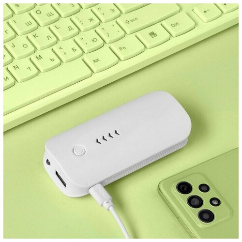 Внешний аккумулятор LuazON PB-18 3600 мАч USB 1 А индикатор зарядки белый 169000₽