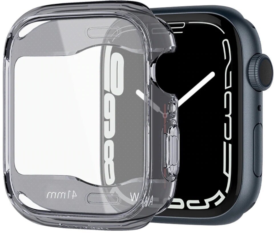 Гибридный чехол Spigen Ultra Hybrid для Apple Watch 41 мм (Затемнённый прозрачный / Space Crystal)